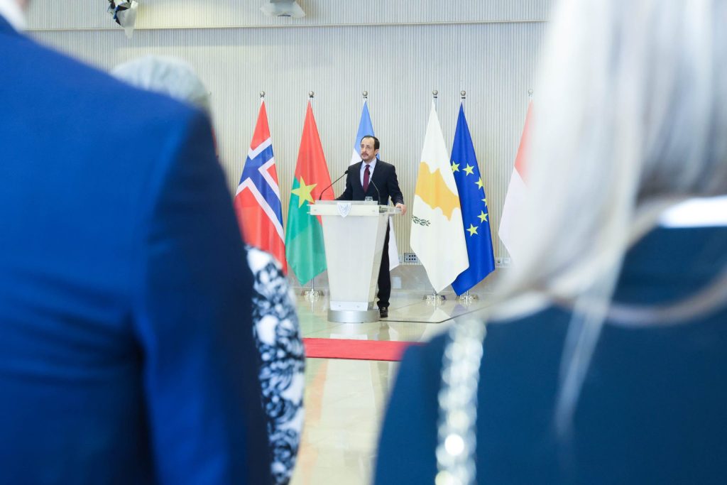 Cyprus President Receives Credentials of New Ambassadors and High Commissioners